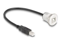 Delock USB forlængerkabel 30cm Sort Sølv