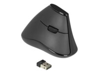 DeLOCK Ergonomic Optisk Trådløs Sort
