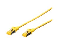 DIGITUS CAT 6a Kabel med afskærmning med folie og kobberfletning (SFTP 5m Patchkabel Yellow