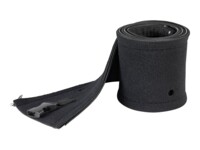 StarTech.com 40' (1m) Neoprene Cable Management Sleeve with Zipper & Buckle, 1.2' (3cm) Diameter, Computer/PC Power/Network/AV Cord Cover/Manager, Flexible Cable Organizer Wrap, Black - Cable Manager Sleeve (WKSTNCMZP) 1m Sort