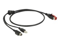 Delock Forstærket USB kabel 1m Sort