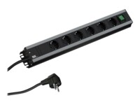 Bachmann Tradesman's strip Stikdåse 6-stik 16A Sort 2m