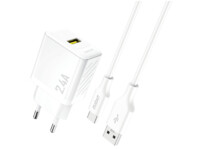 Dudao A23TEU 2.4A GaN Charger + USB-C White