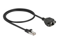 DeLOCK CAT 6a S/FTP 50cm Forlængerkabel til netværk Sort