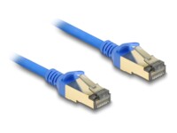 DeLOCK CAT 8.1 Kabel med folie og kobberfletning (FTP) 1m Netværkskabel Blå