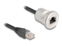 DeLOCK CAT 5e Afskærmet parsnoet (STP) 30cm Forlængerkabel til netværk Sort/sølv