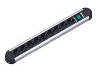 Bachmann PRIMO CLASSIC Stikdåse 6-stik 16A Sort Sølv 1.8m