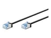 goobay CAT 6a U/UTP, Unshielded 15cm Patchkabel Sort