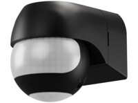 2-Zone Motion Detector, Tiltable/Swivelling, black, black