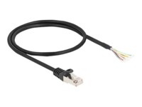 DeLOCK S/FTP 50cm Netværkskabel Sort