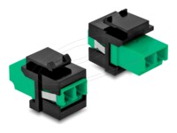 Delock Keystone Module LC Duplex female to LC Duplex female green / black