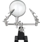 Third hand’ soldering support with magnifier, black