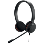Jabra Evolve 20 MS stereo Kablet Høretelefoner Sort