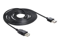 Delock EASY-USB USB forlængerkabel 5m Sort
