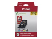 Canon CLI 526 C/M/Y/BK Photo Value Pack Sort Gul Cyan Magenta Blækbeholder / papirsæt