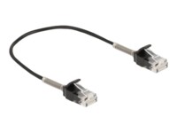 DeLOCK CAT 6a Ikke afskærmet parsnoet (UTP) 25cm Netværkskabel Sort