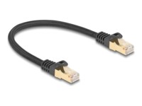 DeLOCK CAT 6a S/FTP 25cm Patchkabel Sort