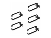 StarTech.com 5-Pack 1U Vertical Cable Management D-Ring Hooks, Cable Manager For 19' Server Racks/Cabinets, Network Rack Wire Organizers, Cable Guide Rings Ring til kabelstyring Sort