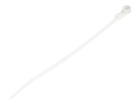 StarTech.com 15cm(6') Cable Ties with Mounting Hole, 3mm(1/8') wide, 40mm(1-1/2') Bundle Dia. 18kg(40lb) Tensile Strength, Nylon 66 Self Locking Ties with Screw Hole, UL Listed, 100 Pack - UL94 V-2 Rated - TAA (CBMZTS10N6) 17.2cm Hvid