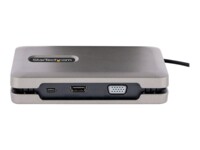 StarTech.com USB-C Multiport Adapter USB-C DP Alt Mode Video Output / 4K HDMI 2.0 / VGA, USB-C Dual Monitor, 100W PD Pass-Through, USB Type C/MST Adapter Hub - 2x USB-A 10Gbps, GbE (DKM31C3HVCPD) Dockingstation
