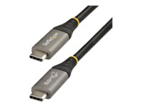 StarTech.com 20' (50cm) USB C Cable 10Gbps, USB 3.1/3.2 Gen 2 Type-C Cable, 100W (5A) Power Delivery Charging, DP Alt Mode, USB-C to C Cord, For USB-C Laptop, Phone, Device, Charge/Sync - Thunderbolt 3 Compatible (USB31CCV50CM) USB Type-C kabel 50cm Sort 