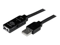 StarTech.com 10m USB 2.0 Active Extension Cable M/F - 10 meter USB 2.0 Repeater / Extender Cable USB A (M) to USB A (F) 10 m Black - 3 ft (USB2AAEXT10M) USB forlængerkabel 10m Sort