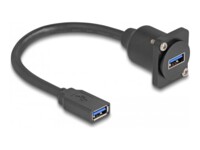 Delock USB gender changer 20cm Sort