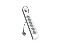 Belkin Stikdåse 6-stik Grå Hvid