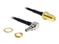 DeLOCK Adapter CRC-9 Plug 90° > SMA Jack 20cm Antenneadapter Sort