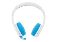 Onanoff BuddyPhones School+ Trådløs Høretelefoner Blå Hvid