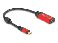 Delock Videoadapter 20cm Sort Rød