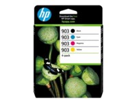 HP 903 4-Pack CMYK(4) Original Combo Sort, Cyan, Magenta, Gul 300 sider Blæk