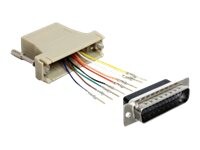DeLOCK Adapter Sub-D 25 Pin male > RJ45 female assembly kit Seriel adapter Grey