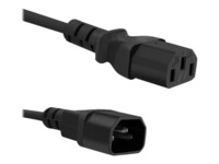 Qoltec Strømkabel 3m Sort