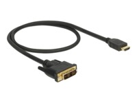 Delock Videoadapterkabel 50cm Sort