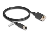 DeLOCK CAT 5e Kabel med folie og kobberfletning (FTP) 1m Netværkskabel Sort