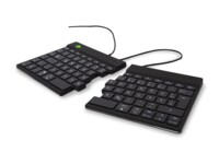 R-Go Split Ergonomiske tastatur, QWERTZ (DE), sort, kablet Tastatur Kabling Tysk