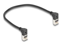 DeLOCK CAT 6a S/FTP 25cm Netværkskabel Sort