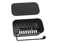 LogiLink Kabelbox m. 5-fach-Steckdosenleiste USB/Schuko sch