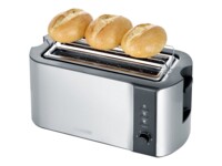 SEVERIN AT 2590 Brødrister Børstet rustfrit stål/sort