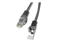 Lanberg CAT 6 Foldet uskærmet snoet par (F/UTP) 3m Patchkabel Sort RAL 9004