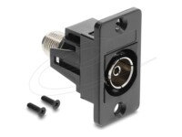 Delock Panel Mount IEC female to F female black