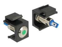Delock Keystone LED green 6 V flat Sort