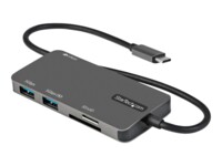 StarTech.com USB C Multiport Adapter, USB-C to 4K 30Hz HDMI, 100W Power Delivery Pass-through, SD/MicroSD Slot, 3-Port USB 3.0 Hub, USB Type-C Mini Dock, 12' (30cm) Long Attached Cable - Thunderbolt 3 Compatible (DKT30CHSDPD) USB-C / Thunderbolt 3 Docking