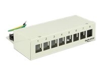 Delock Keystone Desktop Patch Panel Grå