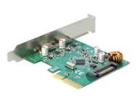 DeLock PCI Express x4 Card to 2 x external SuperSpeed USB 10 Gbps (USB 3.1 Gen 2) USB Type-C female USB-adapter PCI Express 3.0 x4 10Gbps