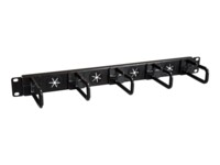 StarTech.com 1U 19' Cable Management Organizer - D Ring Hook Network/Server Rack Cord Manager - Data Center Horizontal Wire Panel (CABLMANAGERH) Kabeladministrationspakke for rack Sort