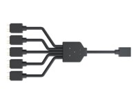 Cooler Master 3-stiftet blæserstikforbindelse (male) - 3-stiftet blæserstikforbindelse (female) Sort 58cm Splitter til blæser