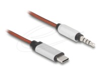 Delock Audiokabel 1.2m Orange Sølv