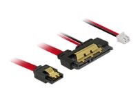 DeLOCK Seriel ATA-kabel Sort Rød 10cm